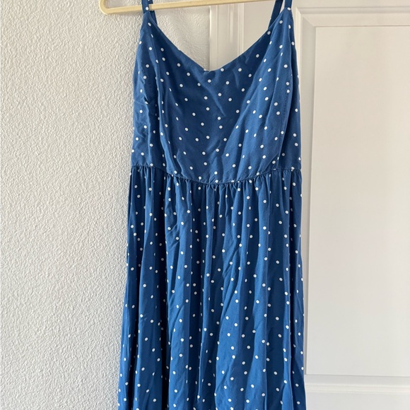 Old Navy Blue Dress with White Dots - Picture 2 of 2